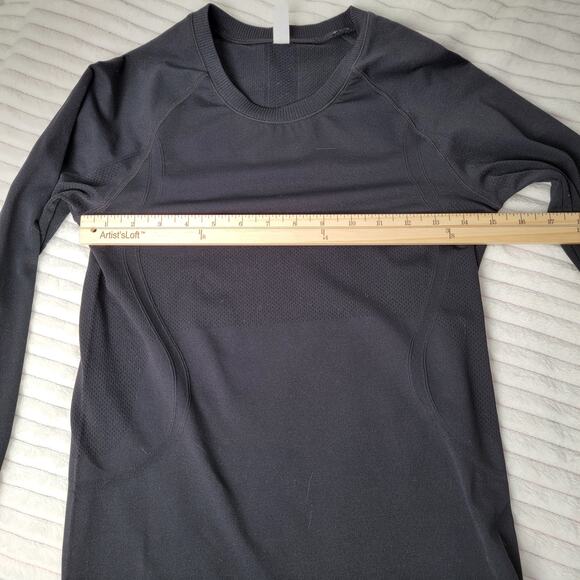 Stelle Black Long Sleeve Top M Compression Style Darts Stretchy Layering Capsule - Picture 5 of 8